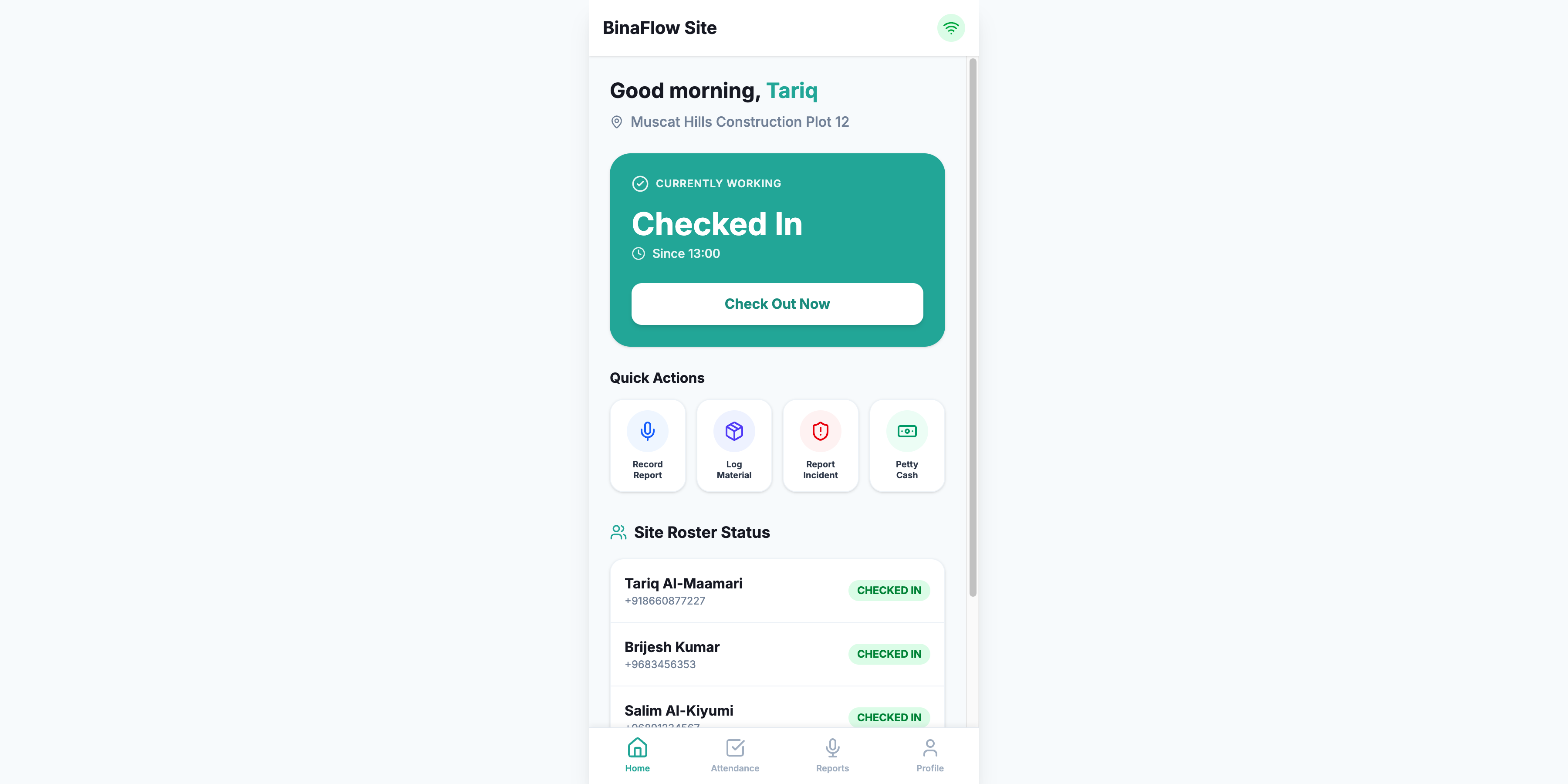 BinaFlo Site Supervisor Field App